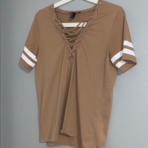 Blush Pink Lattice Front Top